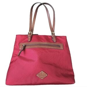 St. John's Bay shoulder bag cherry red like new 100% Nylon